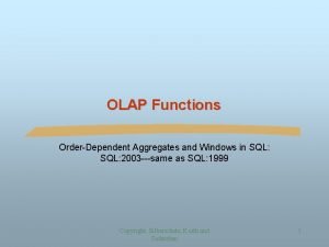 Olap functions