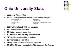 Ohio university stats