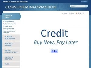 Credit Buy Now Pay Later Video Credit An