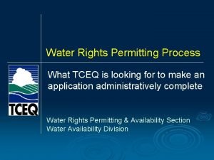 Tceq water rights