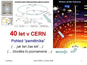 40 let v CERN Pohled pamtnka jak ten