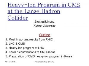 HeavyIon Program in CMS at the Large Hadron