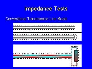 Impedance Tests Conventional Transmission Line Model Impedance Tests