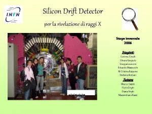 Silicon Drift Detector per la rivelazione di raggi