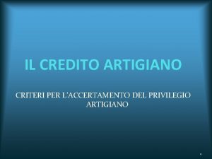 Privilegio artigiano requisiti