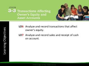 Learning Objectives LO 6 Analyze and record transactions