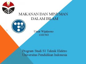 Makanan dan minuman dalam islam