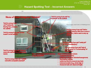 Hazard Spotting Test The Risk Management Tool Box