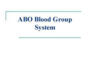 Landsteiner rule abo blood group