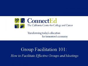 How to facilitate a group