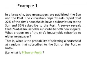 Examples of probability in newspapers