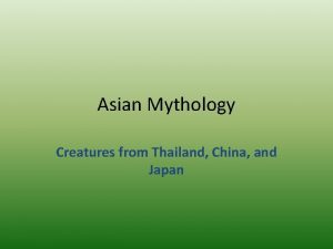 Asian mythical creatures