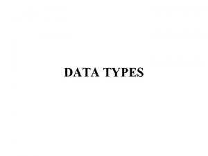 DATA TYPES Java Script has many data types