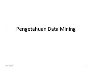 Latar belakang data mining