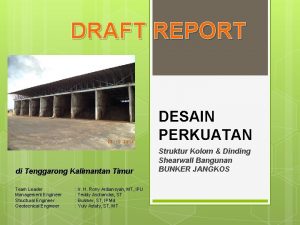 DRAFT REPORT DESAIN PERKUATAN di Tenggarong Kalimantan Timur