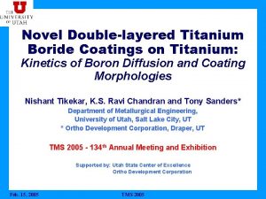 Novel Doublelayered Titanium Boride Coatings on Titanium Kinetics