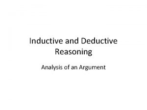 Example of inductive reasoning
