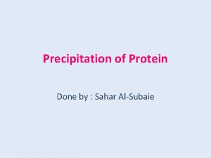 Precipitation by alkaloidal reagents