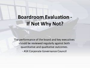 Boardroom metrics ceo evaluation