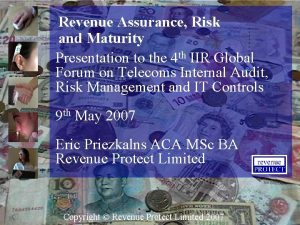 Revenue assurance maturity model