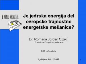 Je jedrska energija del evropske trajnostne energetske meanice