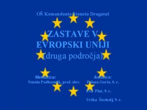 Koliko zvezdic ima evropska zastava