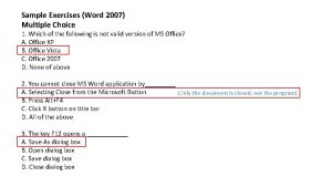 How to create multiple choice questions in word 2007