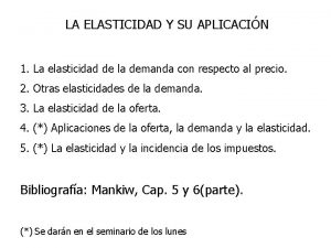 Elasticidad -1