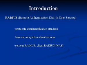 Remote authentication dial-in user service