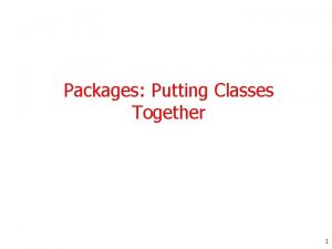 Package mypackage class first class body