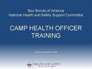 Boy Scouts of America National Health and Safety