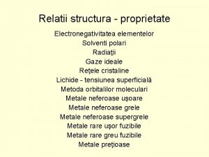 Electronegativitatea elementelor in sirul