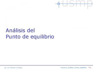 usmp Anlisis del Punto de equilibrio Mg CPC