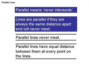 Drawing parallel lines Drawing parallel lines