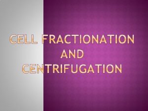 Isopycnic centrifugation principle