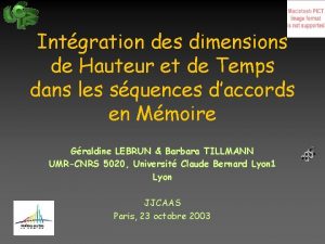 Intgration des dimensions de Hauteur et de Temps