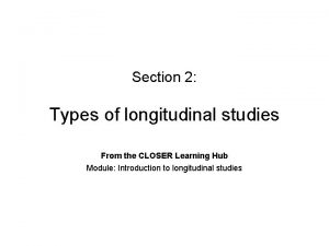 Longitudinal prospective study