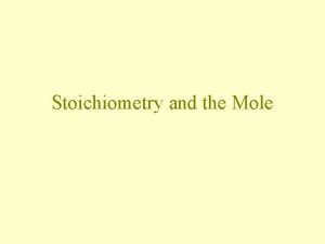 Stoichiometry mole-mole