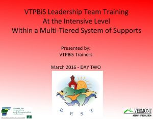 VTPBi S Leadership Team Training At the Intensive