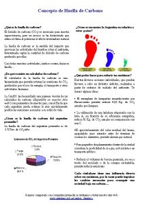 Concepto de Huella de Carbono Qu es la