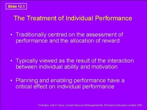 Torrington and hall performance management cycle