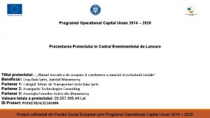 Programul operational capital uman