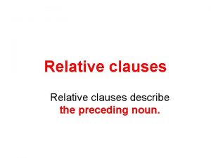 Object relative pronoun