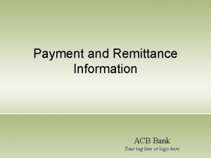 Remittance information deutsch