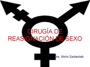CIRUGA DE REASIGNACIN DE SEXO Dra Shirin Zarbakhsh