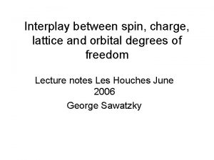 Interplay between spin charge lattice and orbital degrees