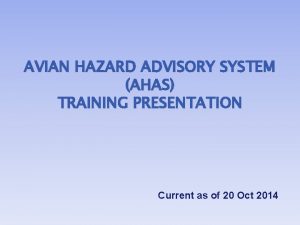 Avian hazard advisory system