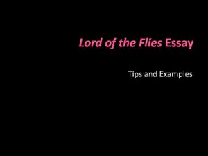 Lord of the flies intro