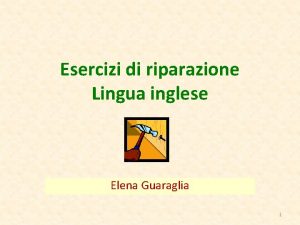 Riordinare le frasi in inglese esercizi