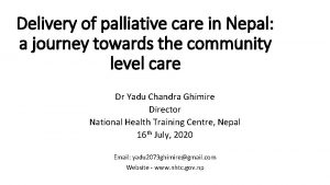 Palliative care in nepal